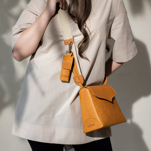 Mini bag for shoulder strap - cotton webbing strap